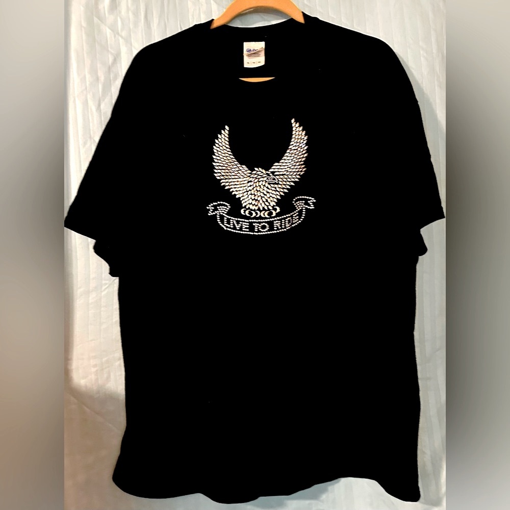 Women's Gildan short sleeve t-shirt LIVE TO RIDE
